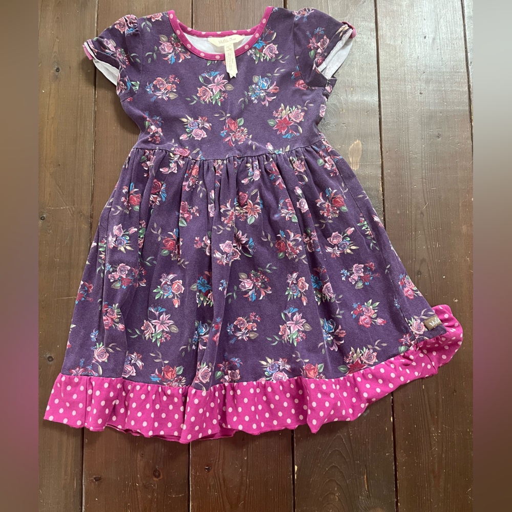 Size 6 Matilda Jane Choose Your Own Path World of Wonder floral plum dress